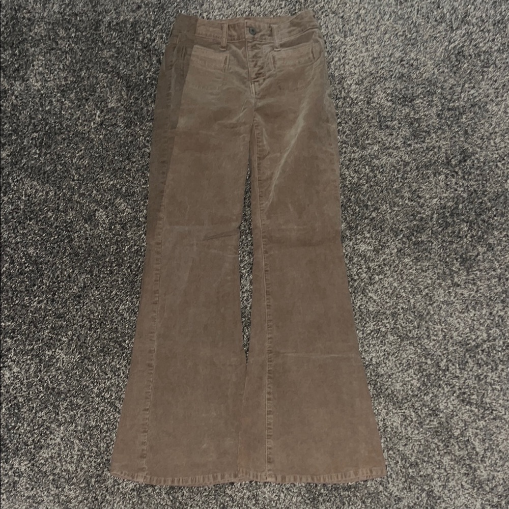 Brown Corduroy Flare Pants